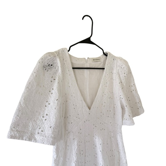 Rhode Mariana Eyelet White Minidress - Picture 5 of 9